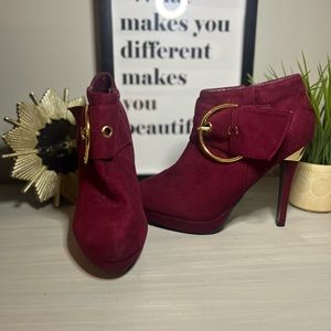 Burgundy Ankle Boots